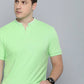 Men's Solid Slim Fit Henley Neck T-Shirt