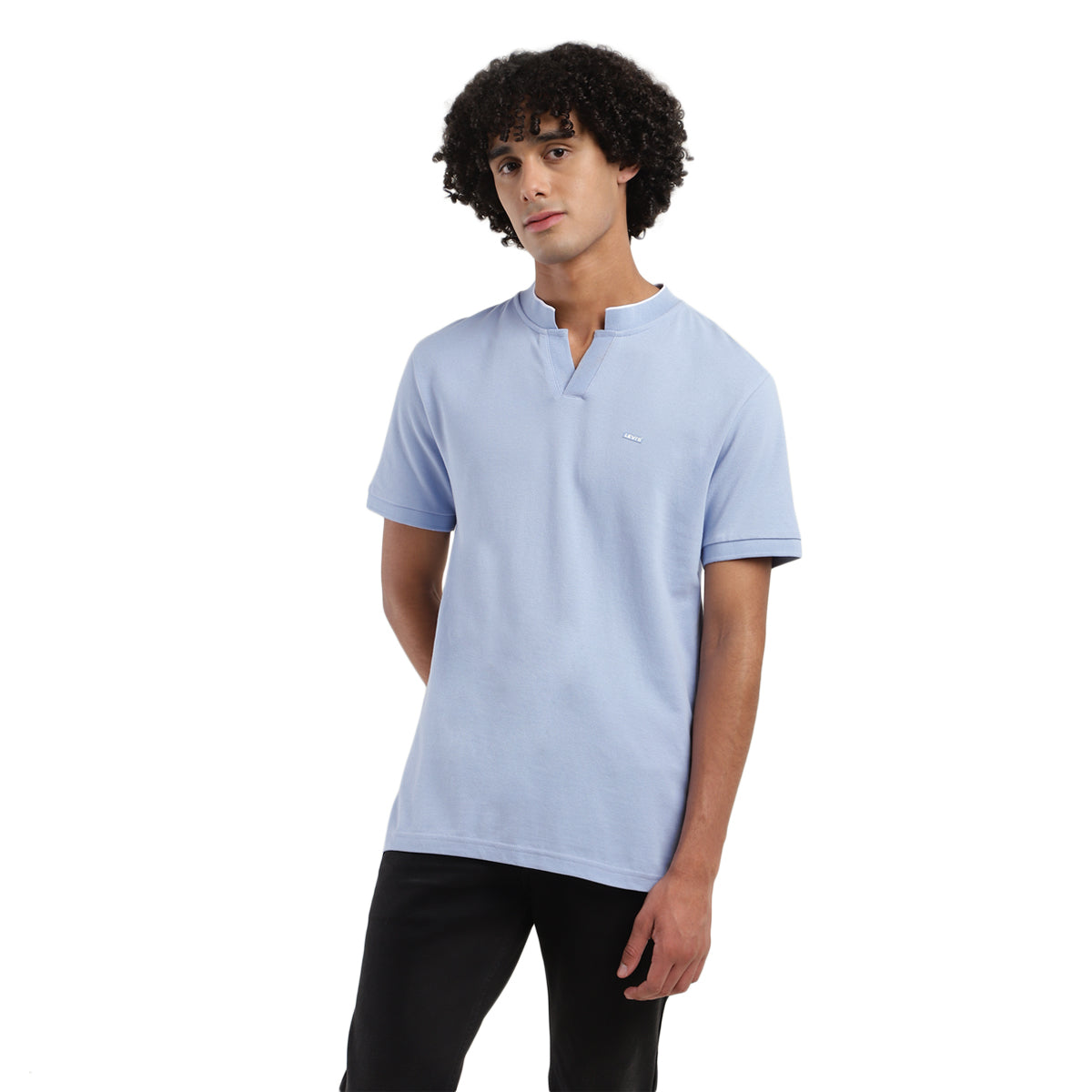 Men's Solid Slim Fit Polo T-Shirt - 1 View
