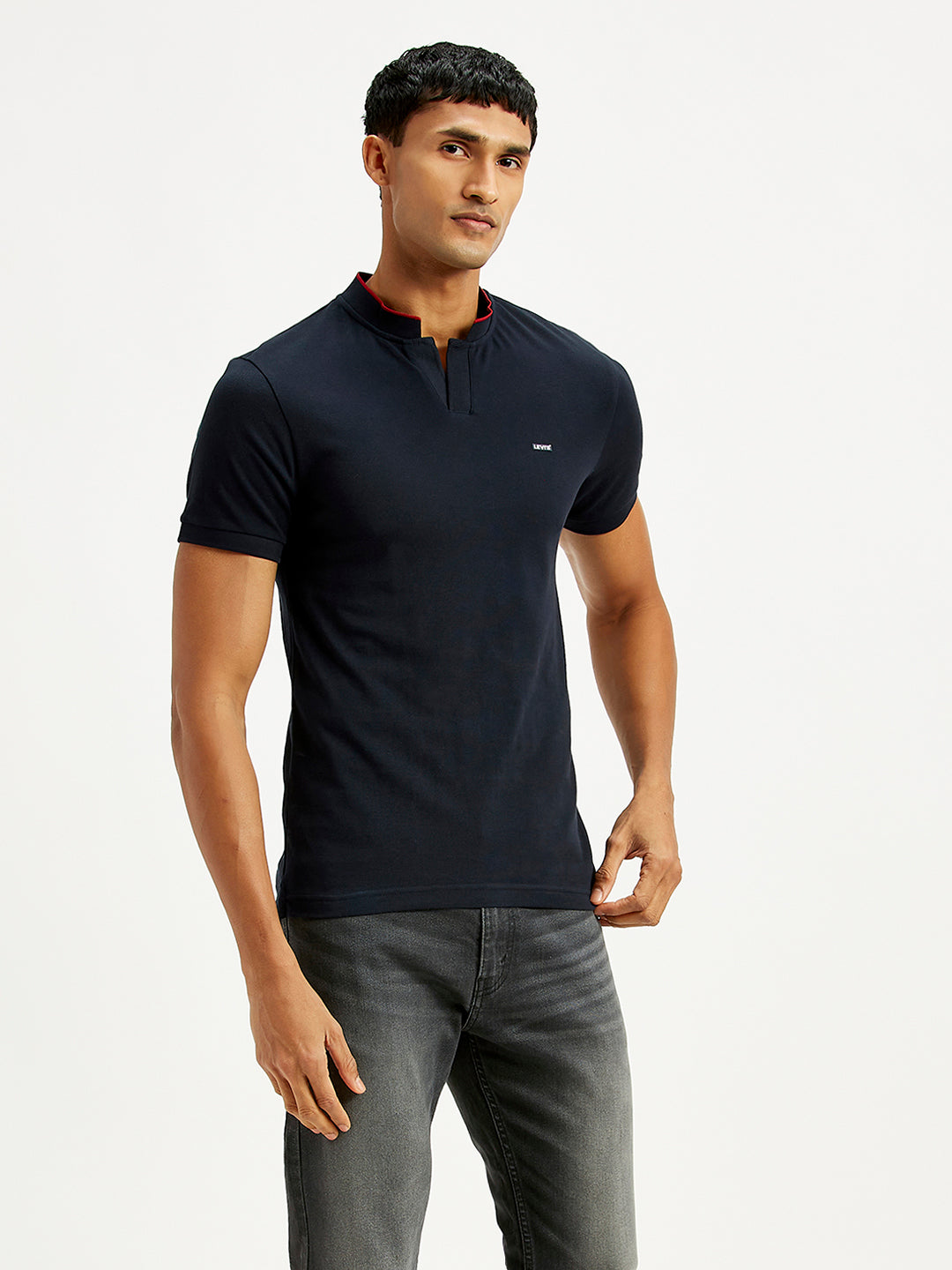 Men's Solid Slim Fit Polo T-Shirt