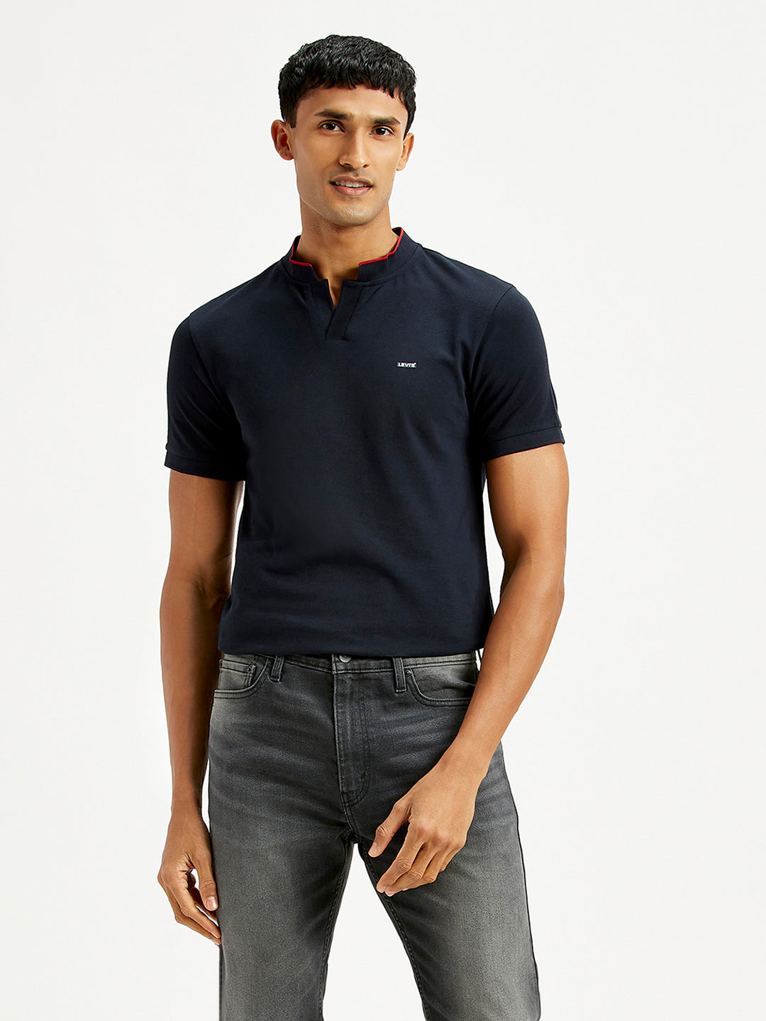 Men's Solid Slim Fit Polo T-Shirt