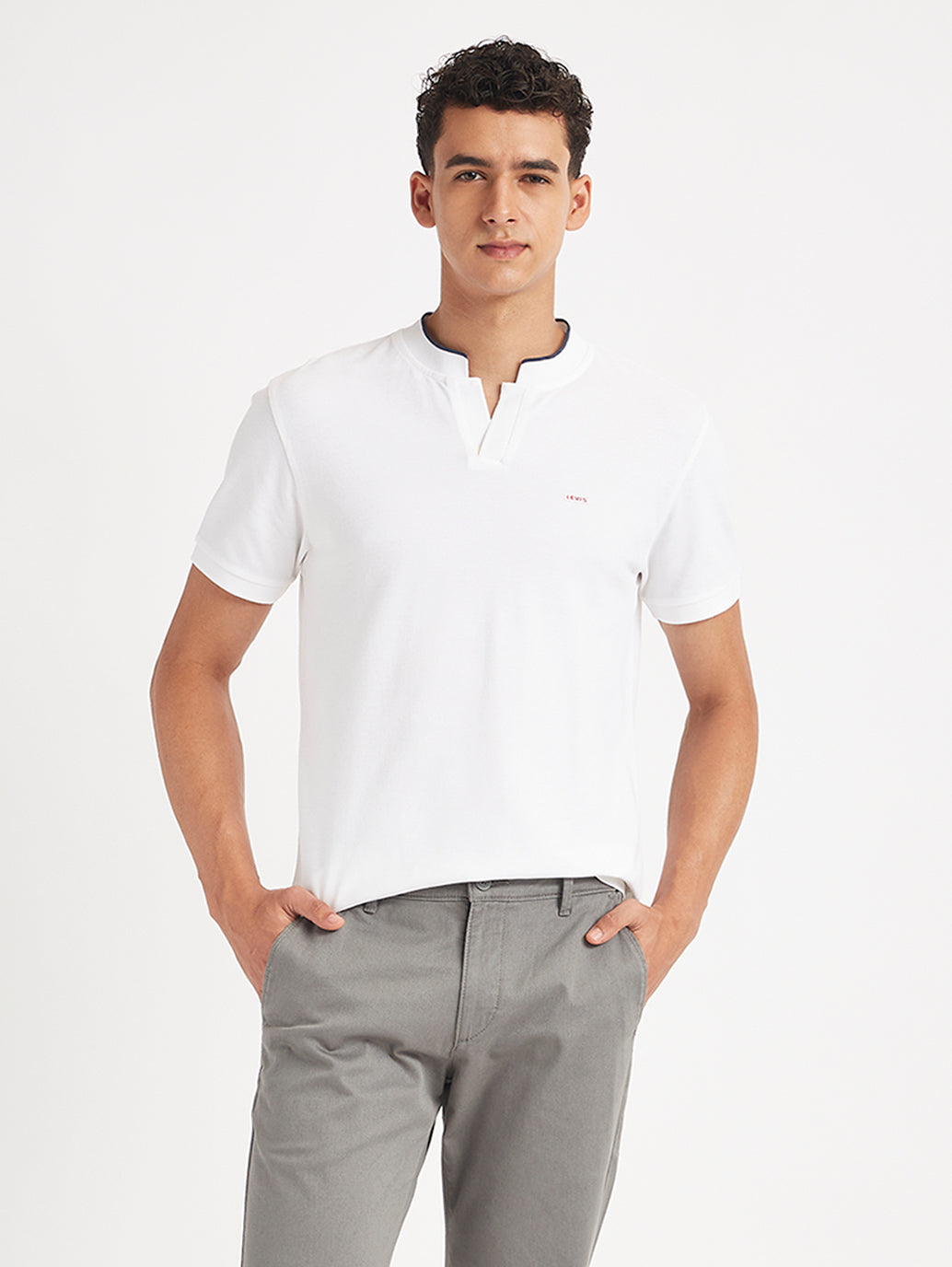 Men's Solid Slim Fit Polo T-Shirt