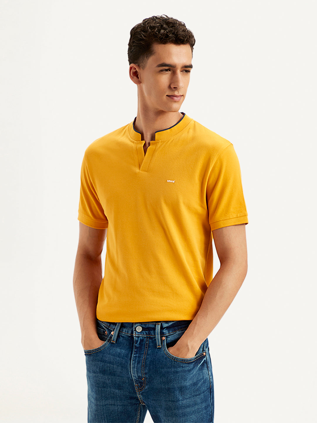 Men's Solid Slim Fit Polo T-Shirt