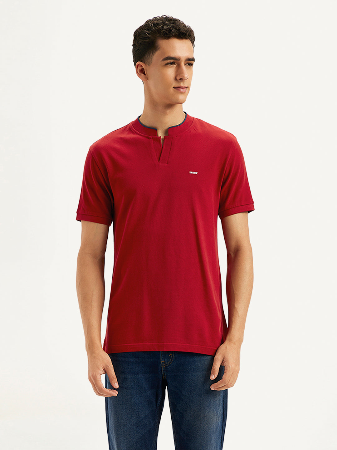 Men's Solid Slim Fit Polo T-Shirt