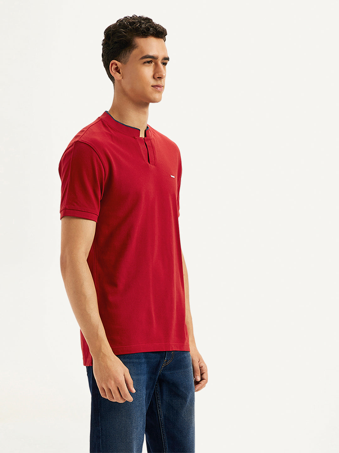 Men's Solid Slim Fit Polo T-Shirt