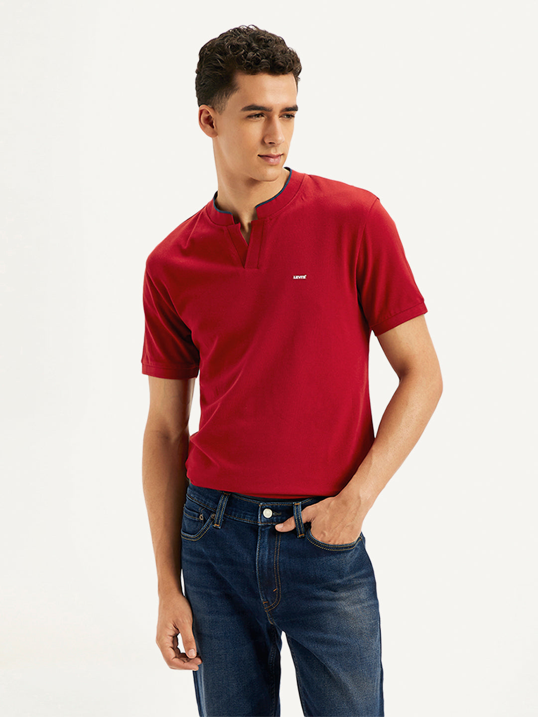 Men's Solid Slim Fit Polo T-Shirt