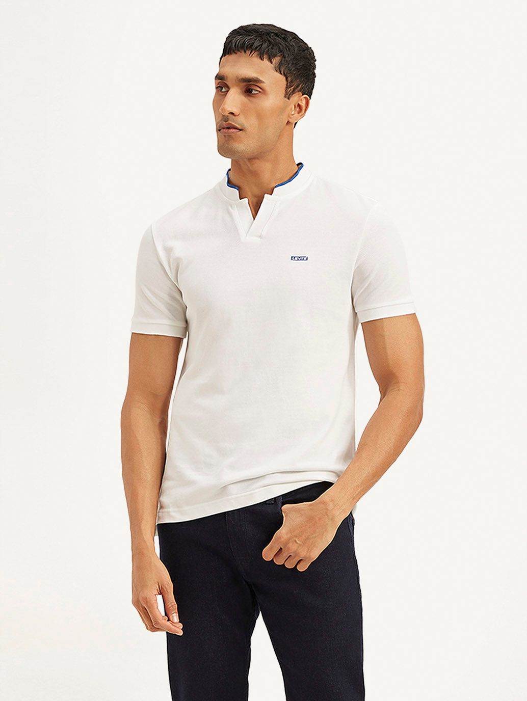 Men's Solid Slim Fit Polo T-shirt