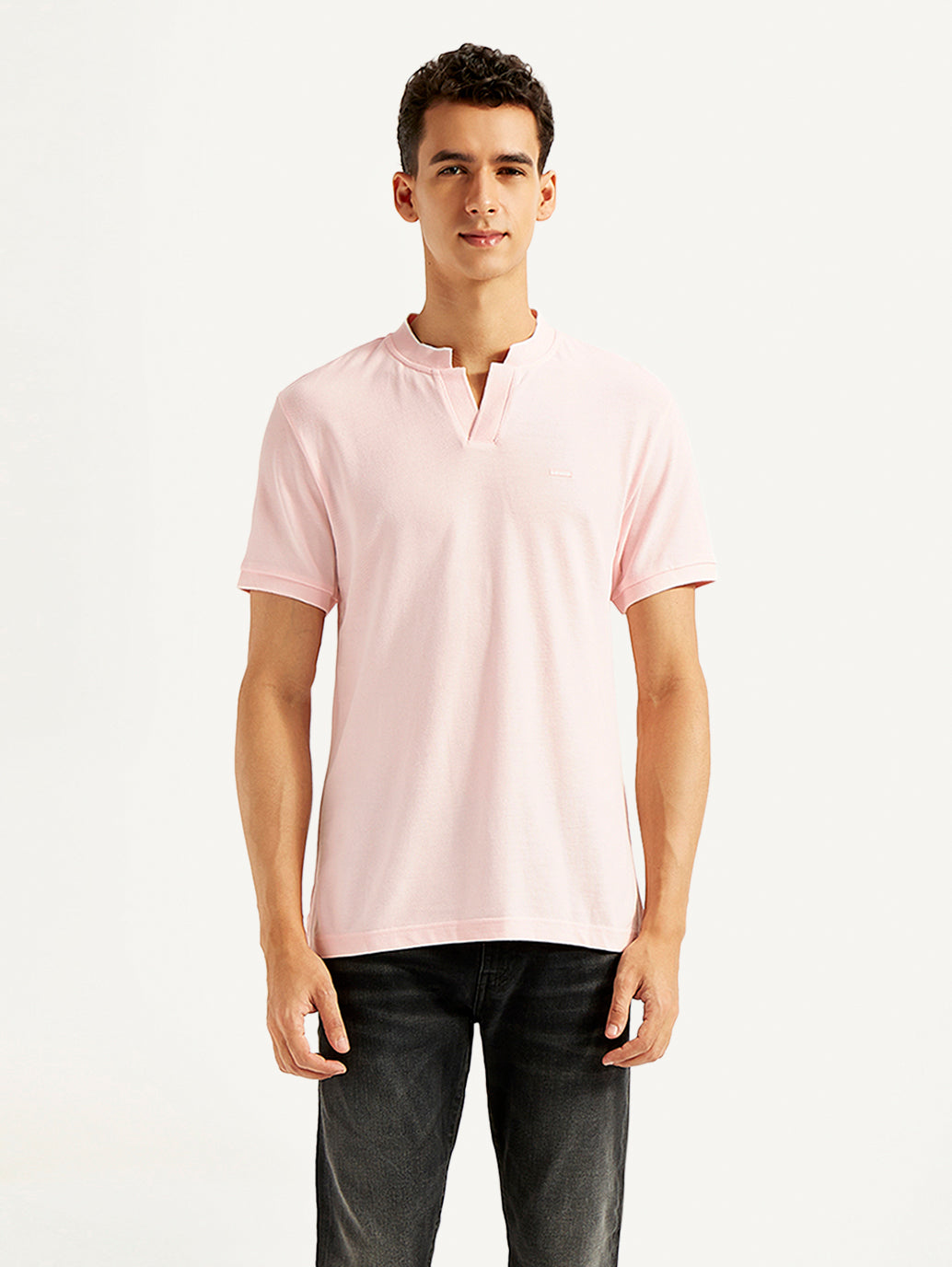 Men's Solid Slim Fit Polo T-shirt