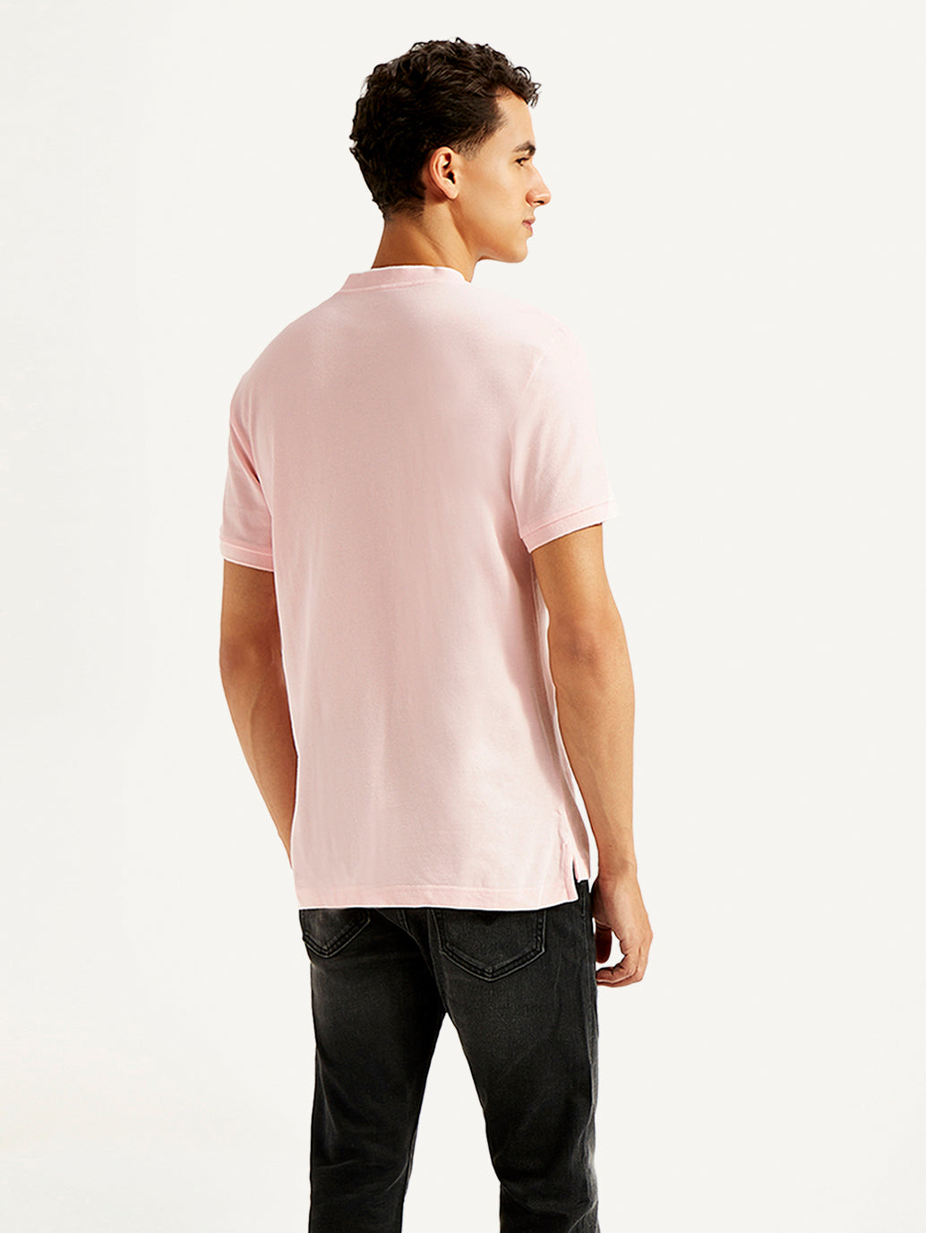 Men's Solid Slim Fit Polo T-shirt