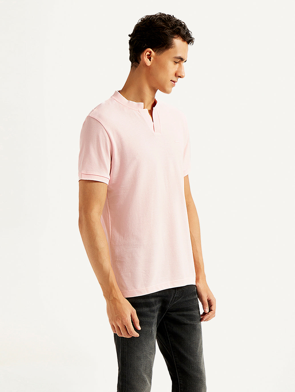 Men's Solid Slim Fit Polo T-shirt