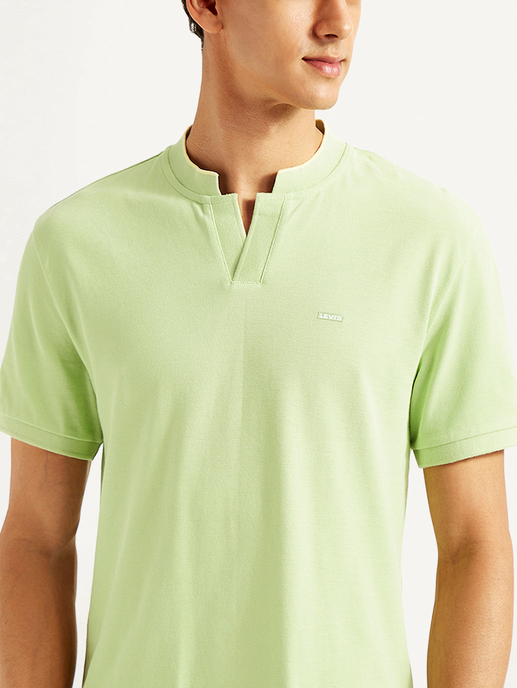 Men's Solid Slim Fit Polo T-shirt