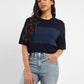 Women's Colorblock Round Neck T-Shirt - 6ceb7325-7b69-4c77-9e03-4fad8b85df75 View