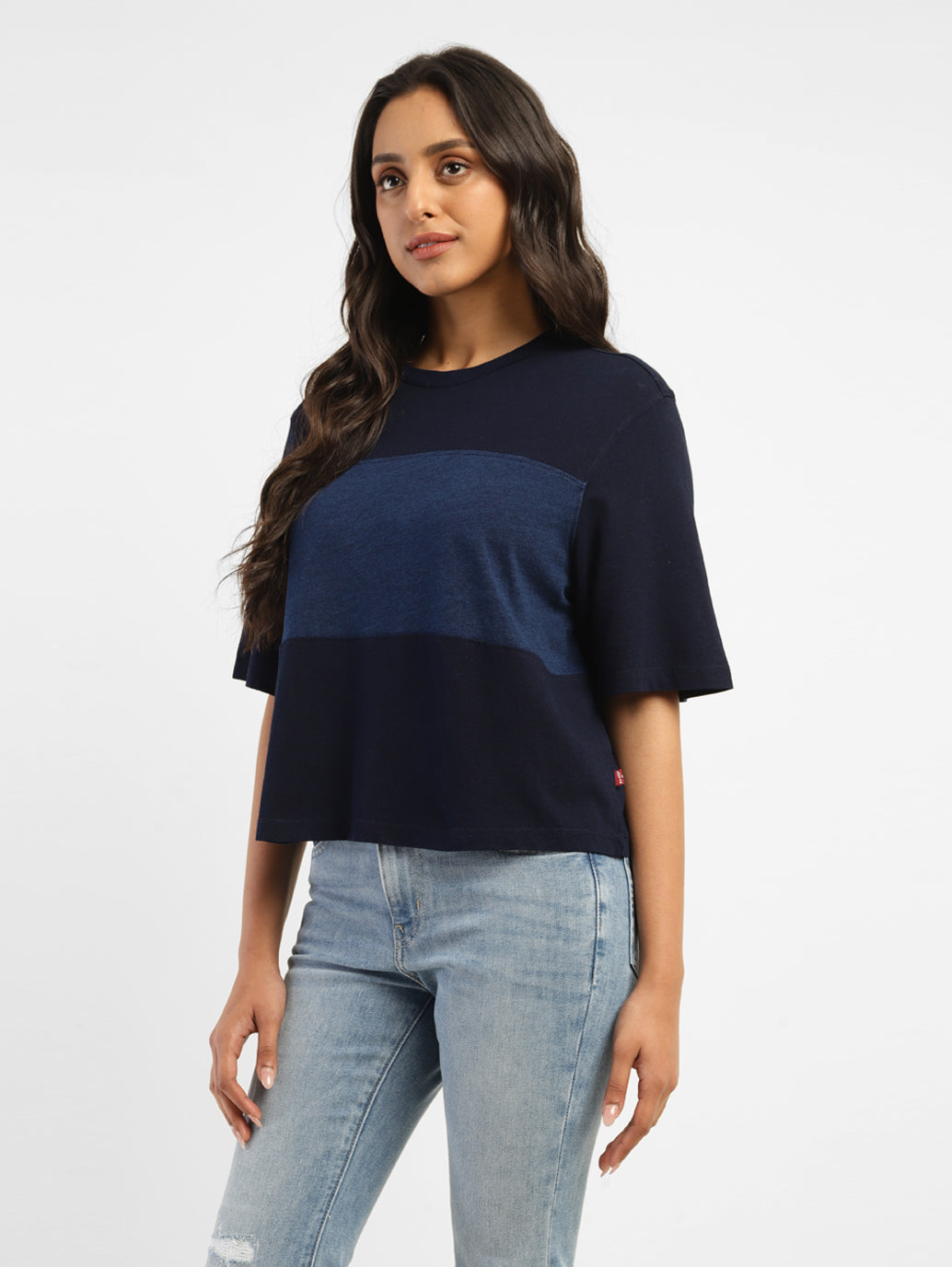 Women's Colorblock Round Neck T-Shirt