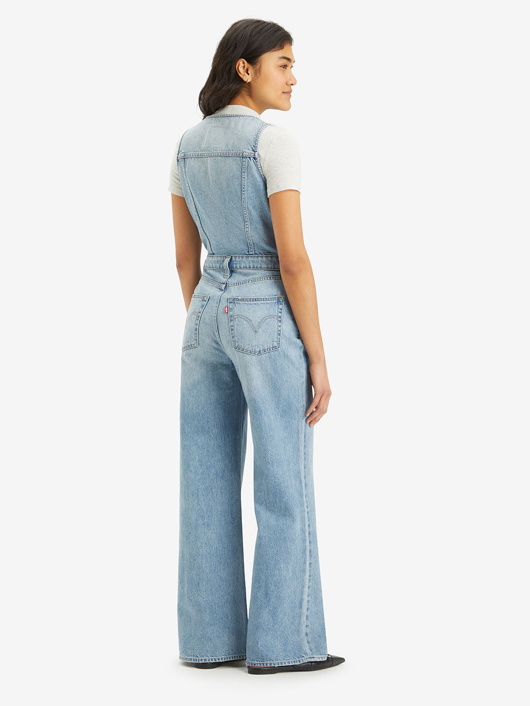 Women's Solid Blue V Neck Jumpsuit