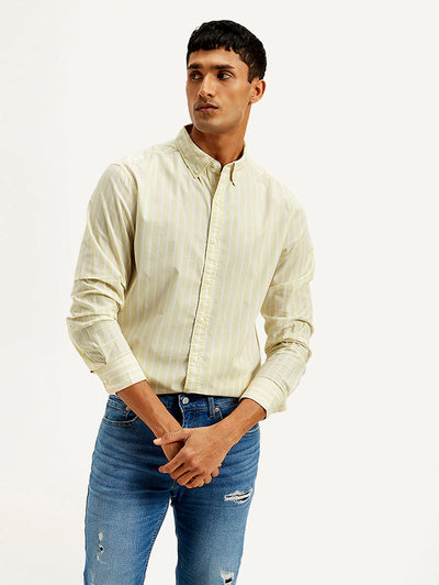 Men's Striped Slim Fit Shirt-image-38