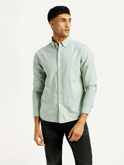 Men's Striped Slim Fit Shirt-image-36