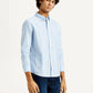Men's Striped Slim Fit Shirt - Side View