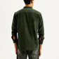 Men's Solid Slim Fit Corduroy Shirt - Back View
