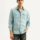 Men's Solid Slim Fit Overdyed Overshirt - Styleshot View