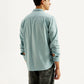 Men's Solid Slim Fit Overdyed Overshirt - Back View