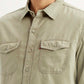 Men's Solid Beige Slim Fit Shirt - Detail View