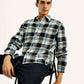 Men's Checkered Multi Color Relaxed Fit Plaid Shirt - Elevated View