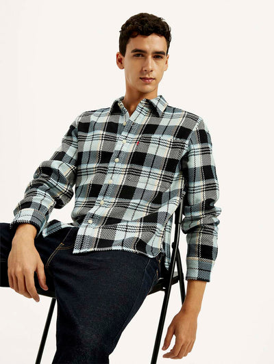 levi's Men's Checkered Multi Color Relaxed Fit Plaid Shirt-picture-30