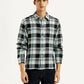 Men's Checkered Multi Color Relaxed Fit Plaid Shirt - Front View