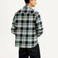 Men's Checkered Multi Color Relaxed Fit Plaid Shirt - Back View