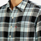 Men's Checkered Multi Color Relaxed Fit Plaid Shirt - Detail View