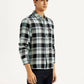 Men's Checkered Multi Color Relaxed Fit Plaid Shirt - Side View