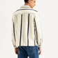 Men's Striped White Regular Fit Shacket