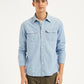 Men's Solid Slim Fit Denim Shirt