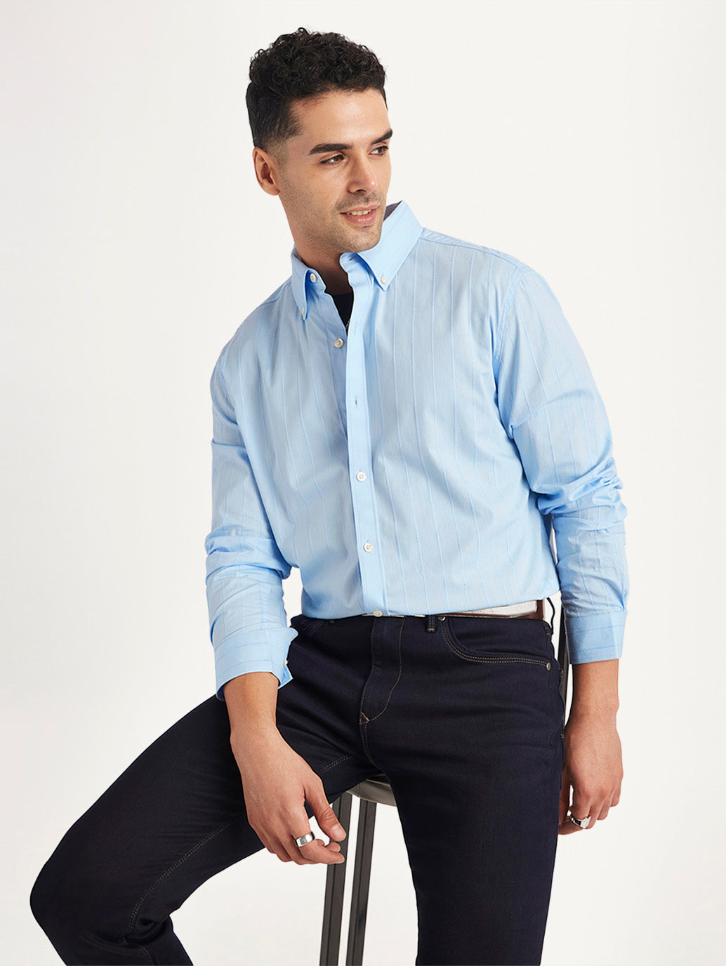 Men's Redloop Striped Slim Fit Shirt