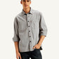 Men's Solid Straight Fit Denim Shirt