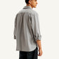 Men's Solid Straight Fit Denim Shirt