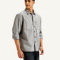 Men's Solid Straight Fit Denim Shirt