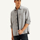 Men's Solid Straight Fit Denim Shirt