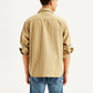Men's Solid Straight Fit Denim Shirt - Back View