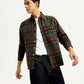 Men's Plaid Multicolor Spread Collar Flannel Shirt - Elevated View