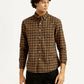 Men's Checkered Slim Fit Shirt - Front View