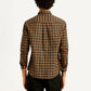Men's Checkered Slim Fit Shirt - Back View
