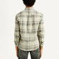 Men's Plaid Slim Fit Shirt - Back View