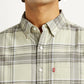 Men's Plaid Slim Fit Shirt - Detail View