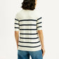 Women's Striped Crew Neck T-shirt - Back View
