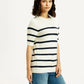 Women's Striped Crew Neck T-shirt - Side View