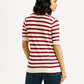 Women's Striped Crew Neck T-shirt - Back View