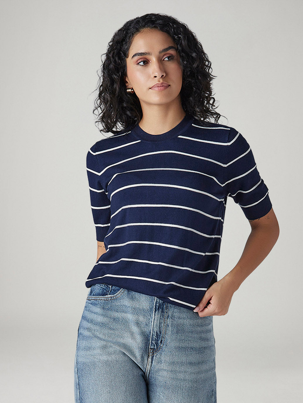 Women's Striped Regular Fit Top