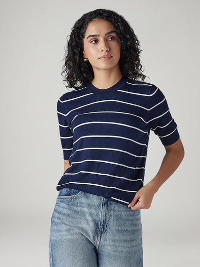 Women's Striped Regular Fit Top