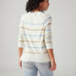 Women's Striped Regular Fit T-Shirt - Back View