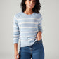 Women's Striped Regular Fit T-Shirt - Styleshot View